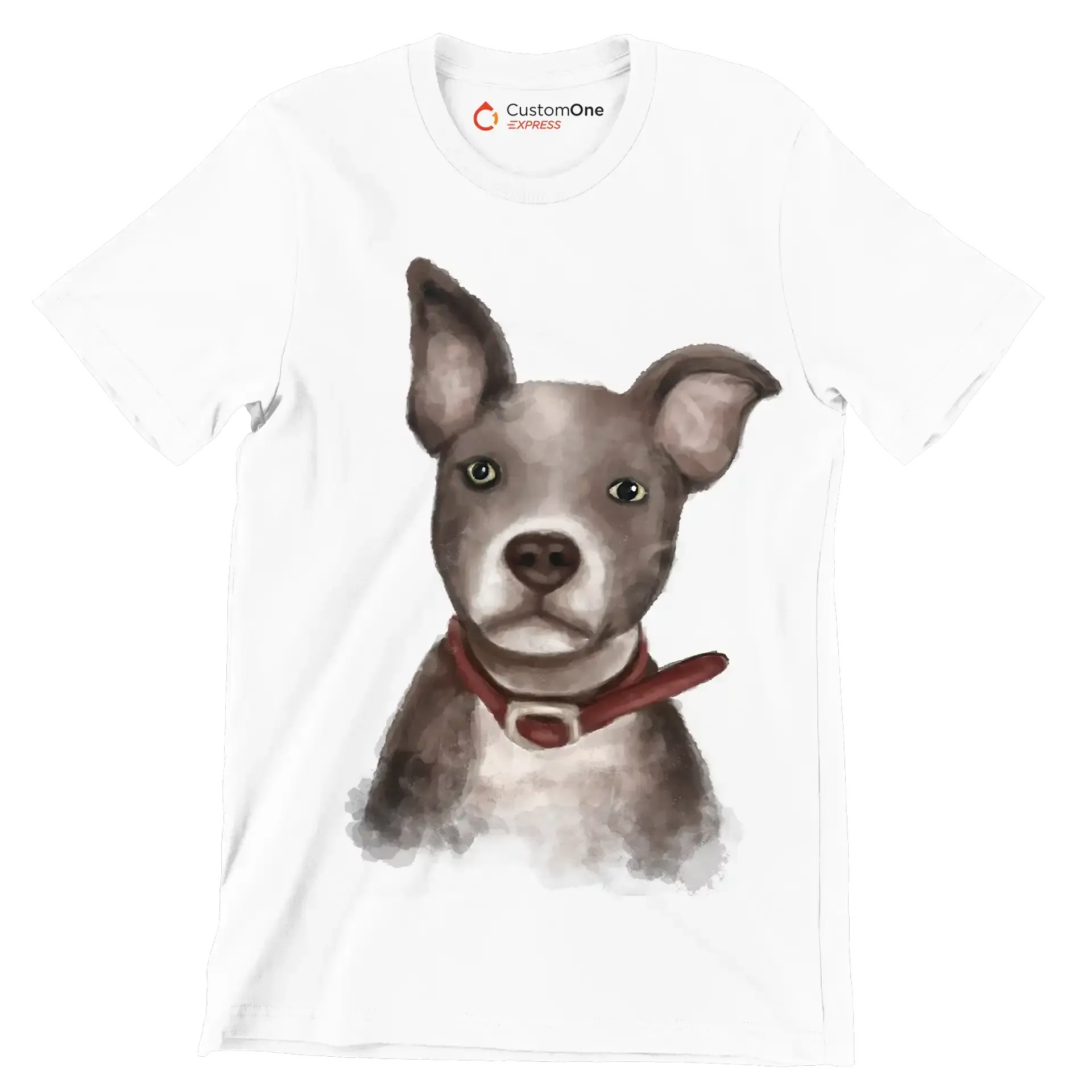 Staffordshire_Bull_Terrier - Dog Themed T-Shirt-White-S-Custom One Express