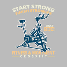 Start Strong Finish Stronger Since 1984 Fitness Movement Crossfit - Gym Themed T-Shirt-Black-S-Custom One Express