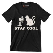 Stay cool - Cat Themed T-Shirt-Black-S-Custom One Express