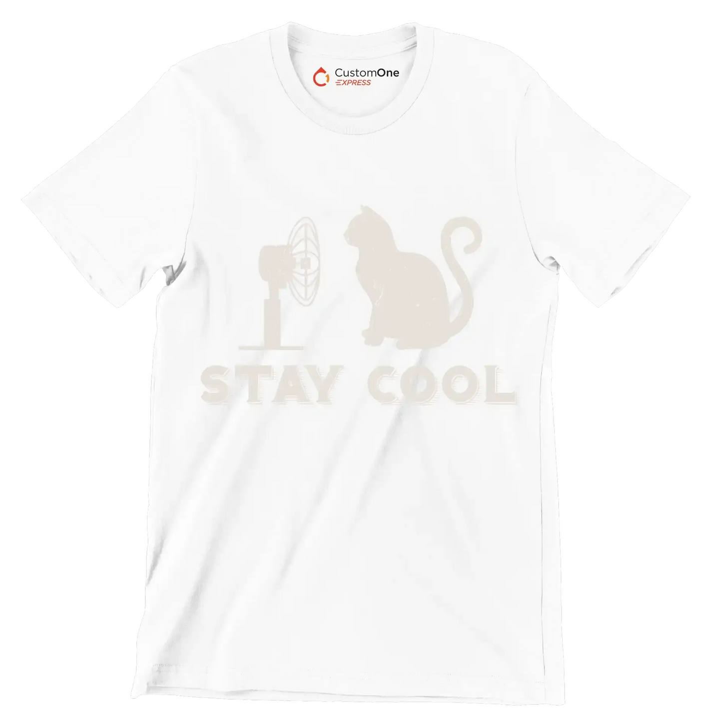 Stay cool - Cat Themed T-Shirt-White-S-Custom One Express
