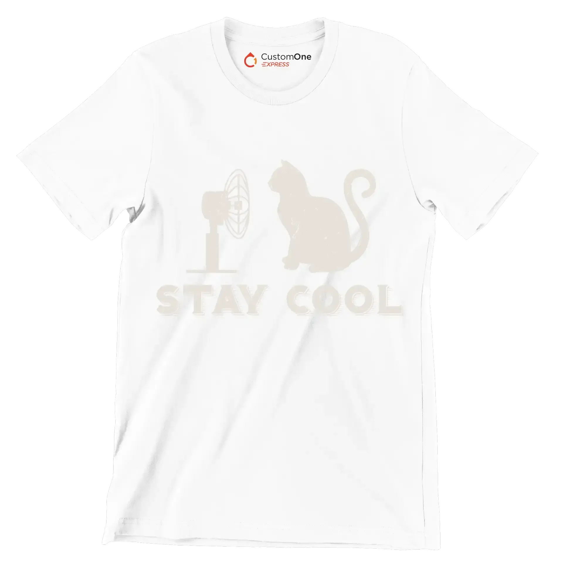 Stay cool - Cat Themed T-Shirt-White-S-Custom One Express