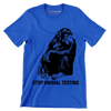 Stop animal testing - Vegan Themed T-Shirt-Blue-S-Custom One Express