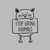 Stop eating animals - Vegan Themed T-Shirt-Blue-S-Custom One Express