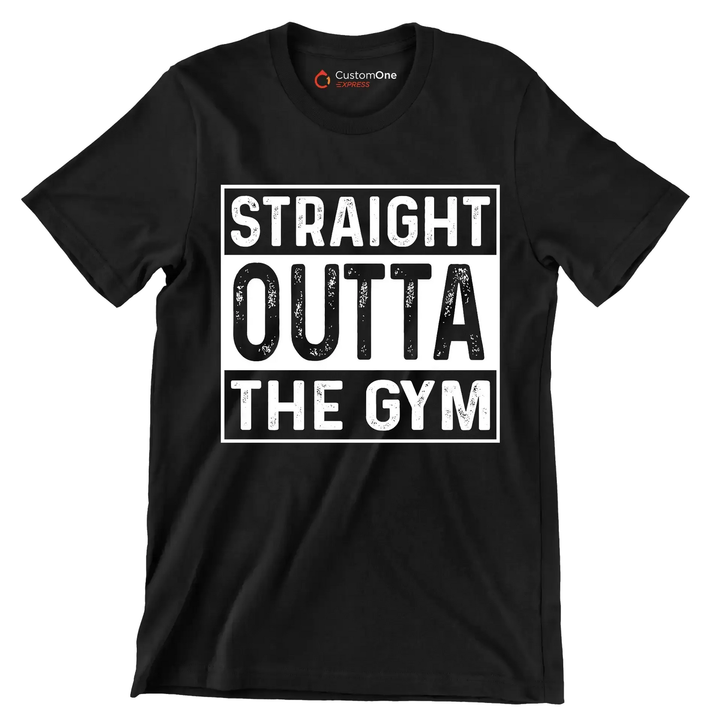 Straight Outta The Gym - Gym Themed T-Shirt-Black-S-Custom One Express