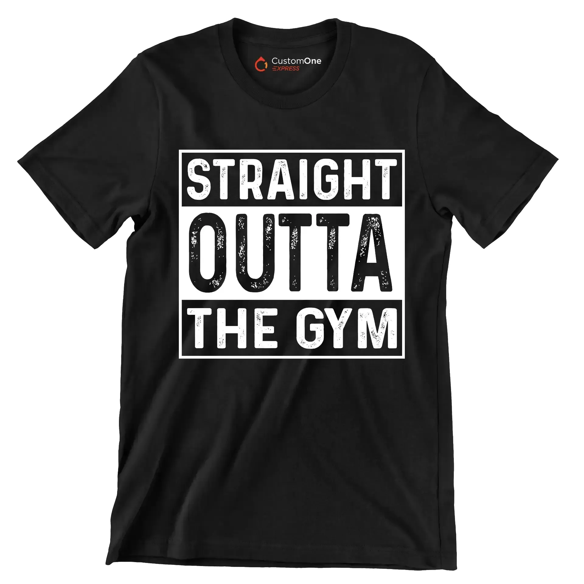 Straight Outta The Gym - Gym Themed T-Shirt-Black-S-Custom One Express