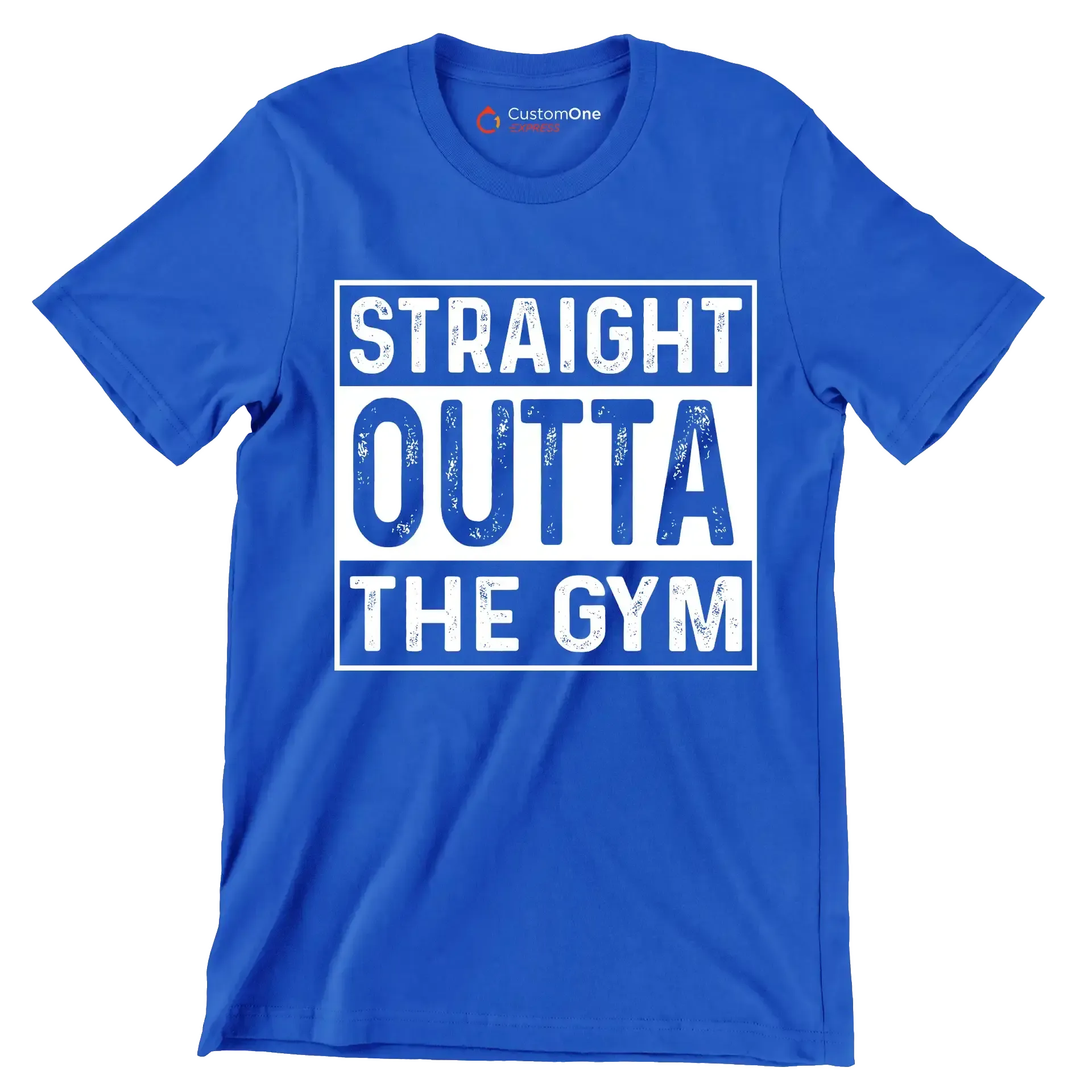 Straight Outta The Gym - Gym Themed T-Shirt-Blue-S-Custom One Express