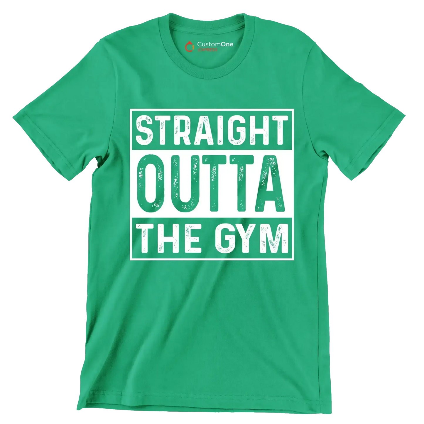 Straight Outta The Gym - Gym Themed T-Shirt-Green-S-Custom One Express