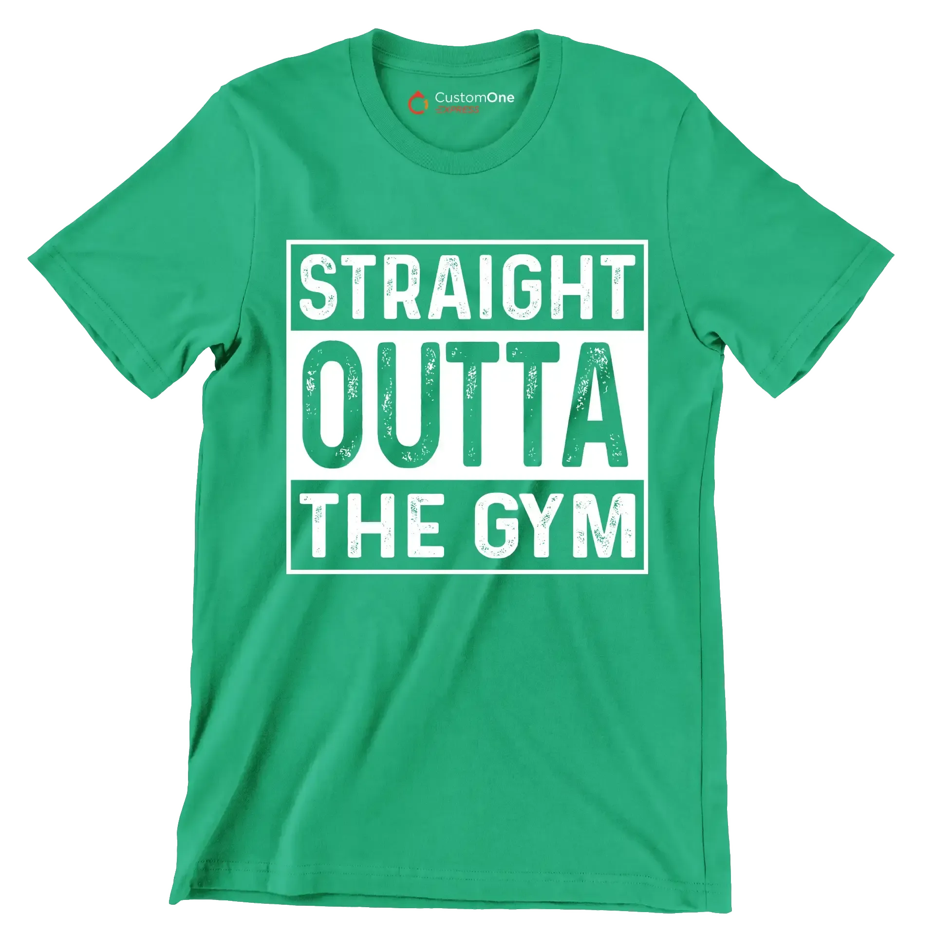 Straight Outta The Gym - Gym Themed T-Shirt-Green-S-Custom One Express