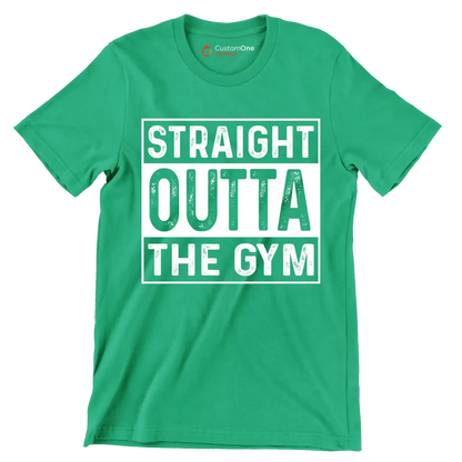 Straight Outta The Gym - Gym Themed T-Shirt-Green-S-Custom One Express