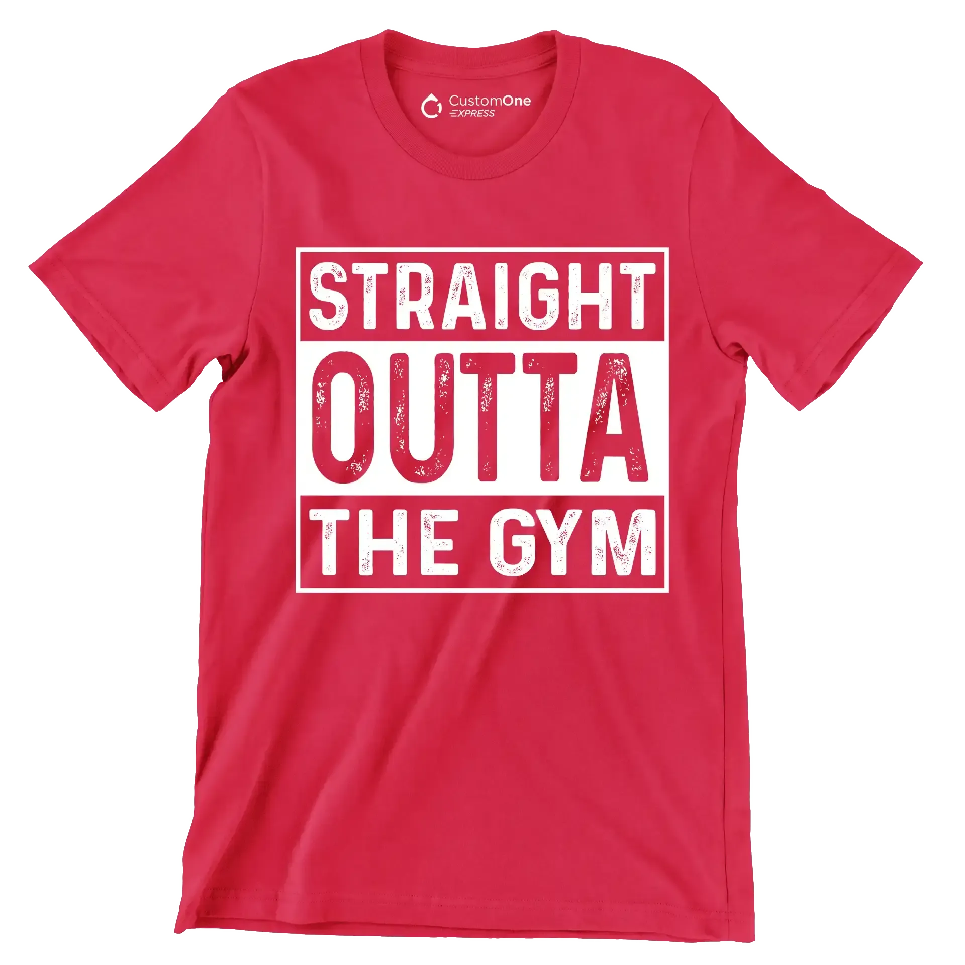 Straight Outta The Gym - Gym Themed T-Shirt-Red-S-Custom One Express