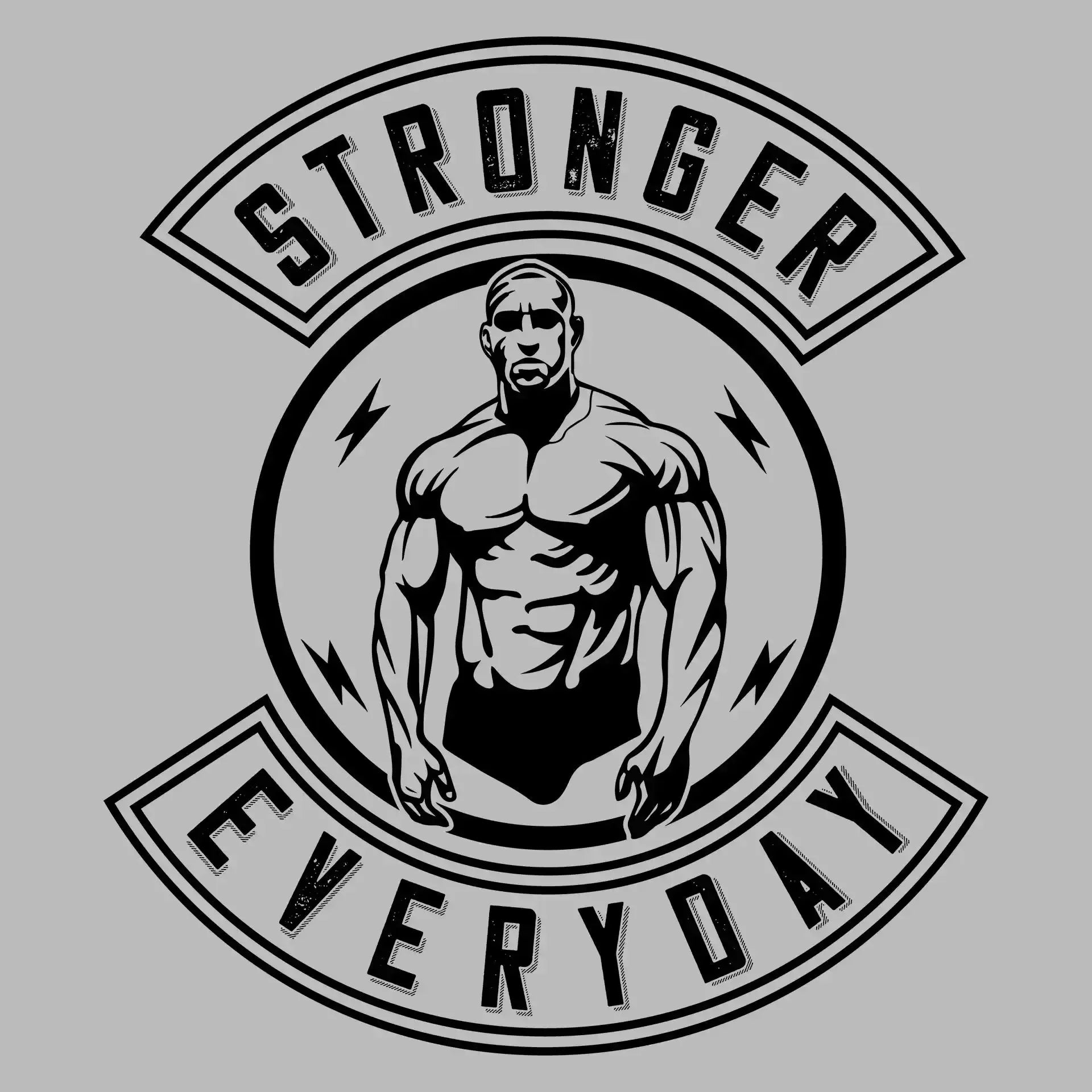 Stronger Everyday - Gym Themed T-Shirt-Blue-S-Custom One Express