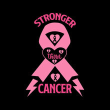 Stronger than cancer - Breast Cancer Awareness T-Shirt-Black-S-Custom One Express