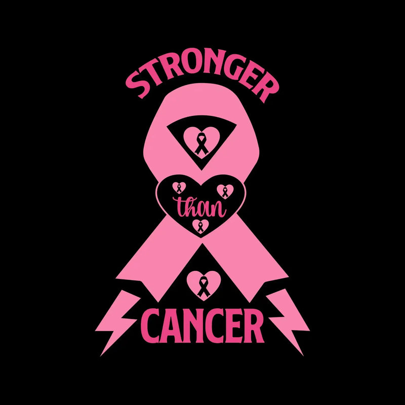 Stronger than cancer - Breast Cancer Awareness T-Shirt-Black-S-Custom One Express