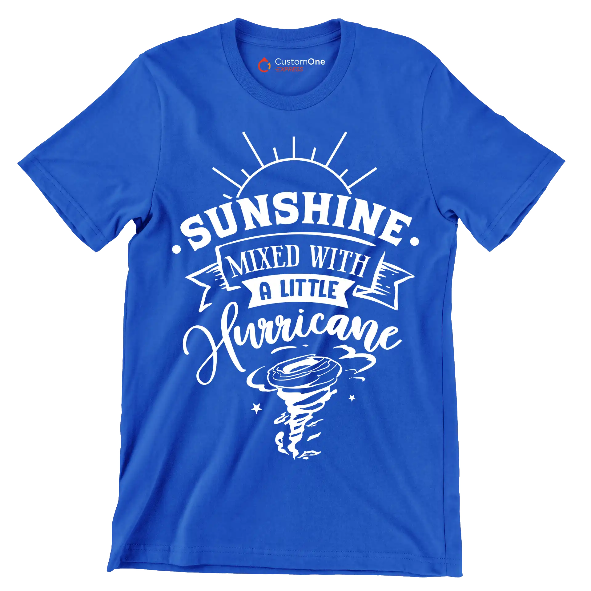 Sunshine mixed with a little hurricane - Sarcasm Themed T-Shirt-Blue-S-Custom One Express