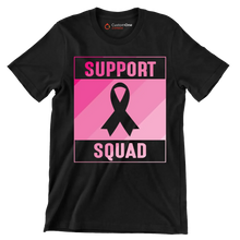 Support Squad - Breast Cancer Awareness T-Shirt-Black-S-Custom One Express