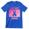 Support Squad - Breast Cancer Awareness T-Shirt-Blue-S-Custom One Express