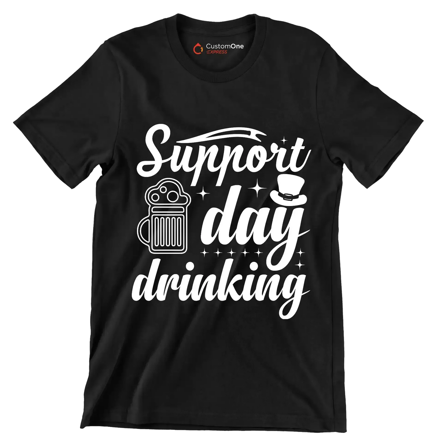 Support day drinking - St. Patrick's Day T-Shirt-Black-S-Custom One Express
