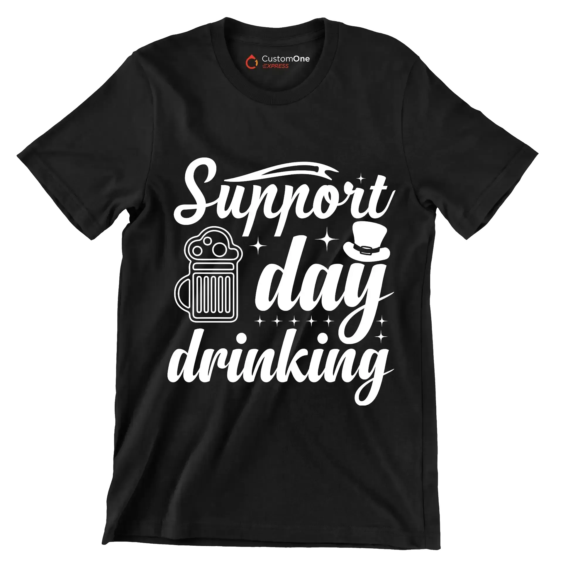 Support day drinking - St. Patrick's Day T-Shirt-Black-S-Custom One Express