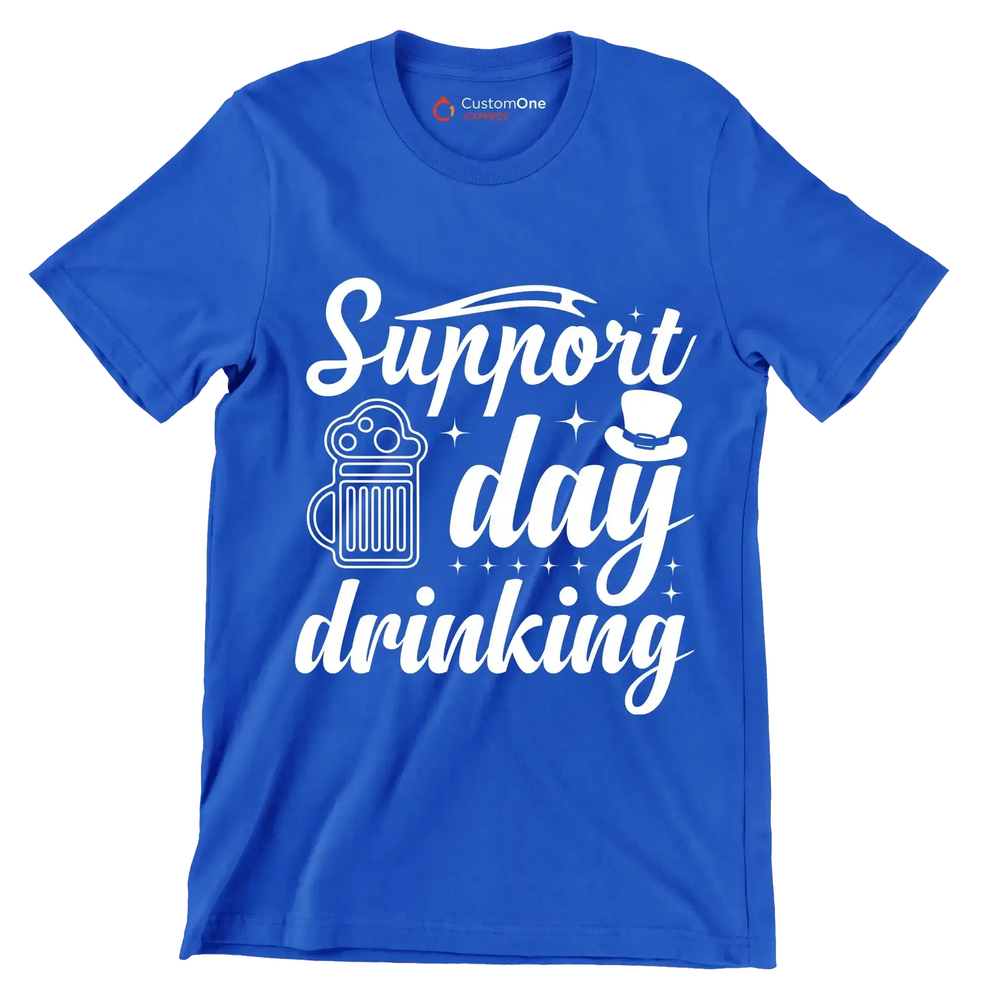 Support day drinking - St. Patrick's Day T-Shirt-Blue-S-Custom One Express