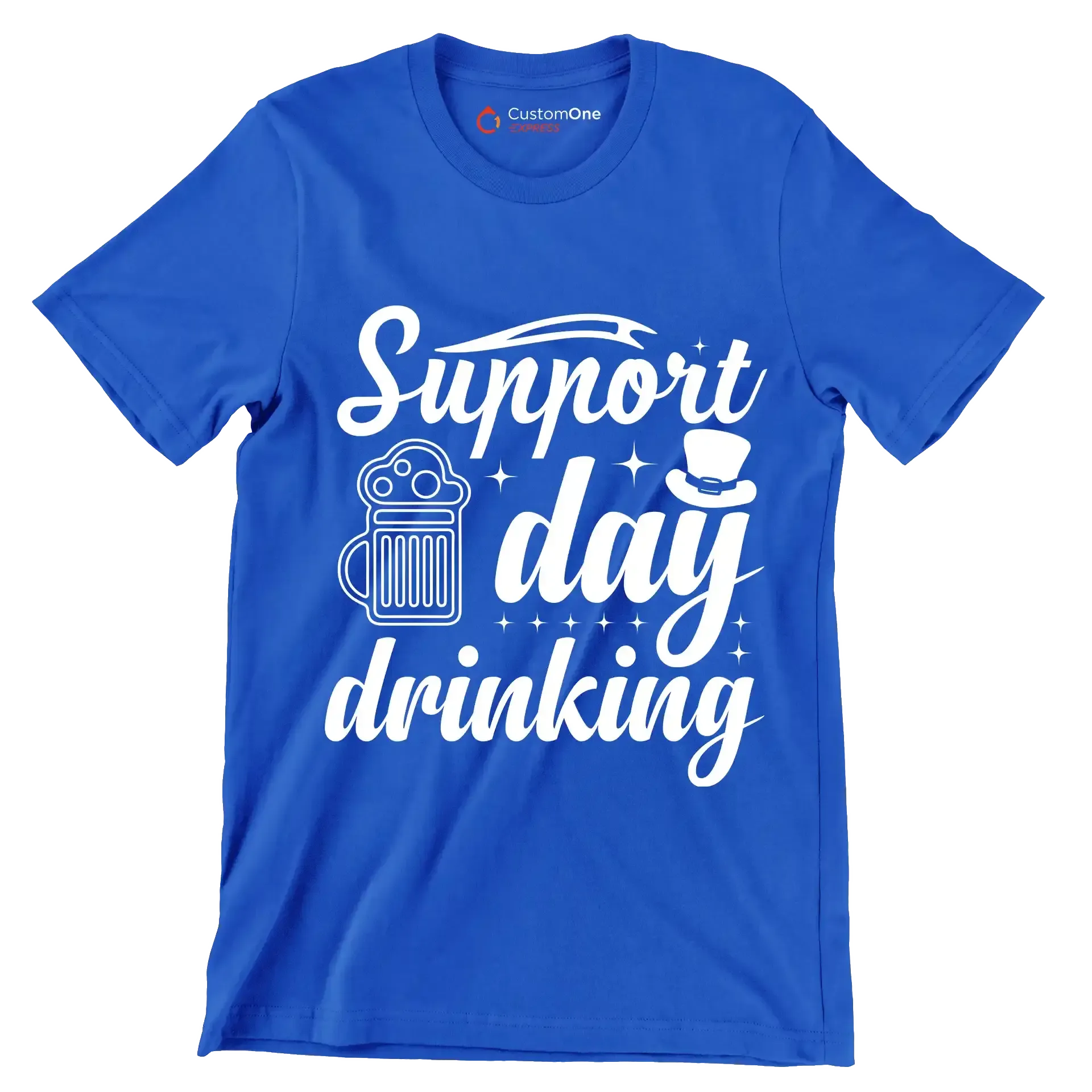 Support day drinking - St. Patrick's Day T-Shirt-Blue-S-Custom One Express