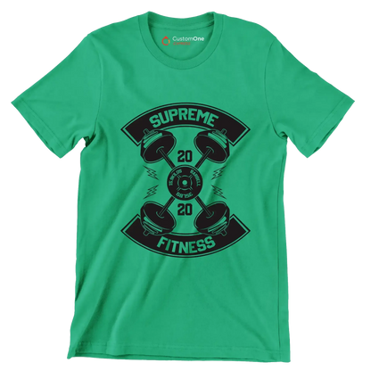 Supreme Fitness 20 20 Barbell 15.9 Kilos 35 Lbs - Gym Themed T-Shirt-Green-S-Custom One Express
