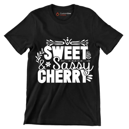Sweet & sassy cherry - Sarcasm Themed T-Shirt-Black-S-Custom One Express
