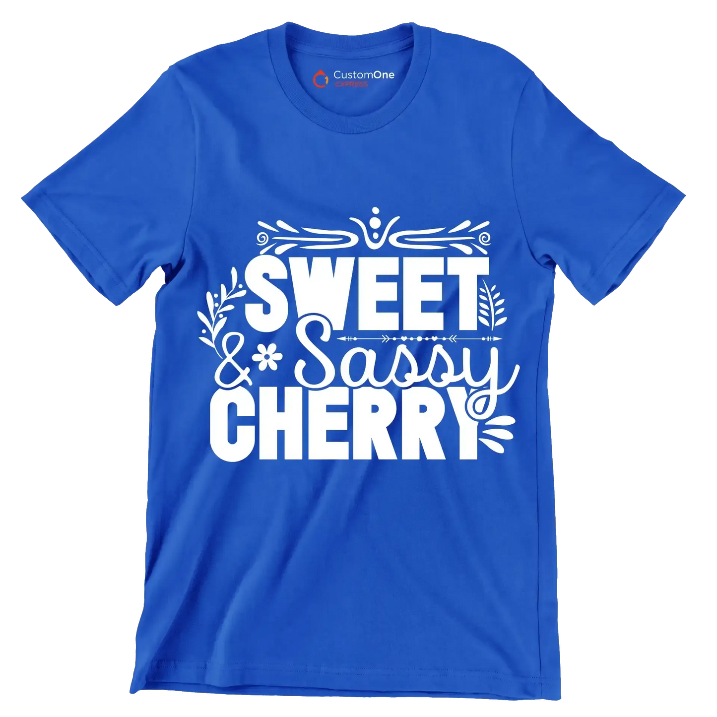 Sweet & sassy cherry - Sarcasm Themed T-Shirt-Blue-S-Custom One Express