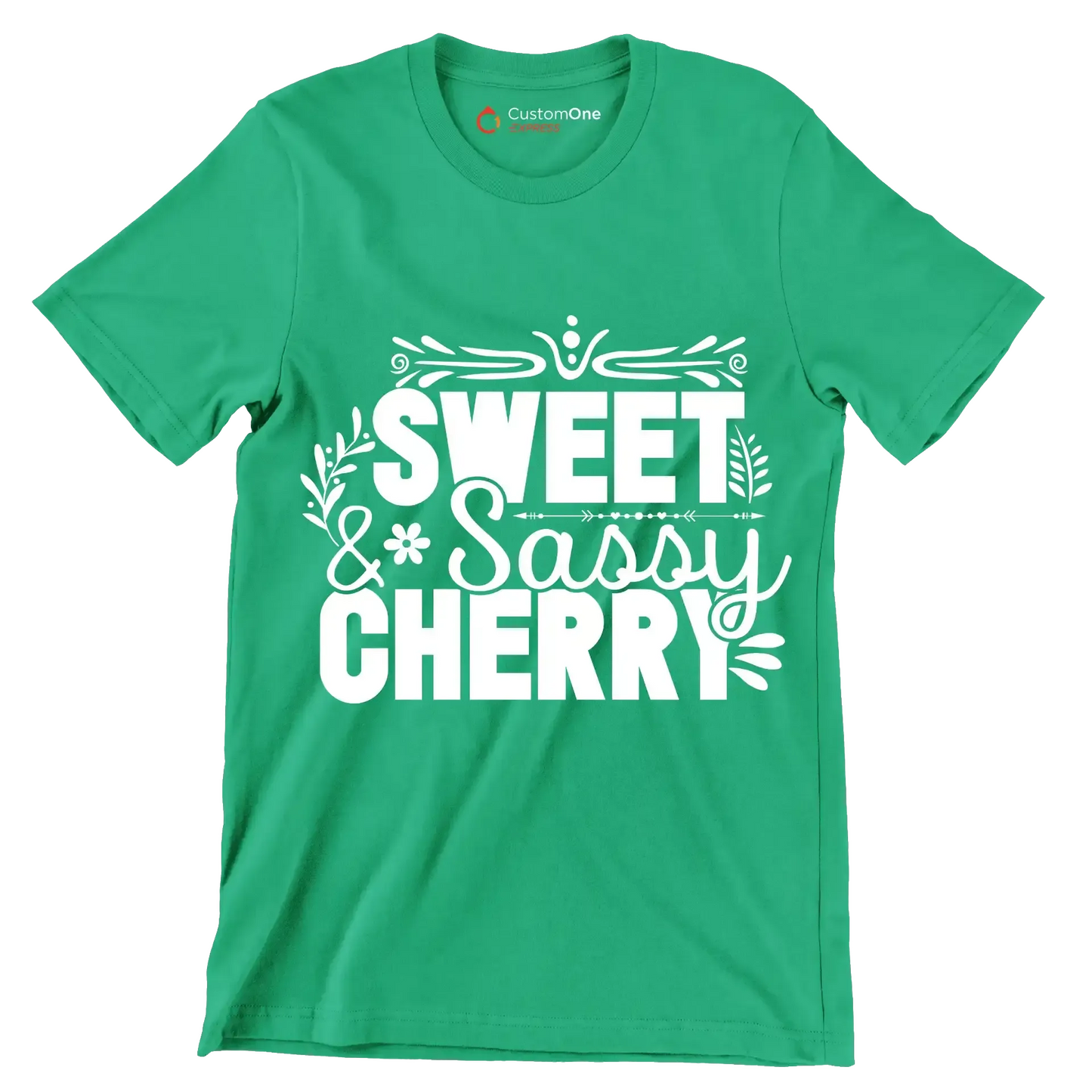 Sweet & sassy cherry - Sarcasm Themed T-Shirt-Green-S-Custom One Express