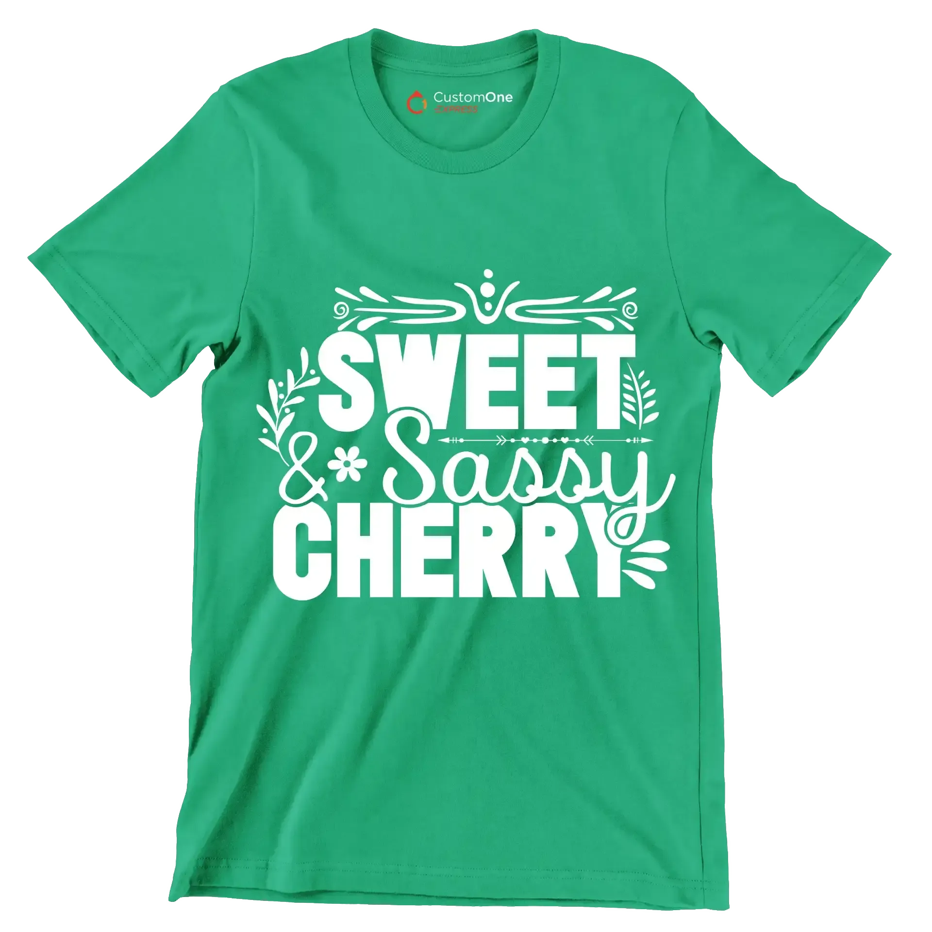 Sweet & sassy cherry - Sarcasm Themed T-Shirt-Green-S-Custom One Express