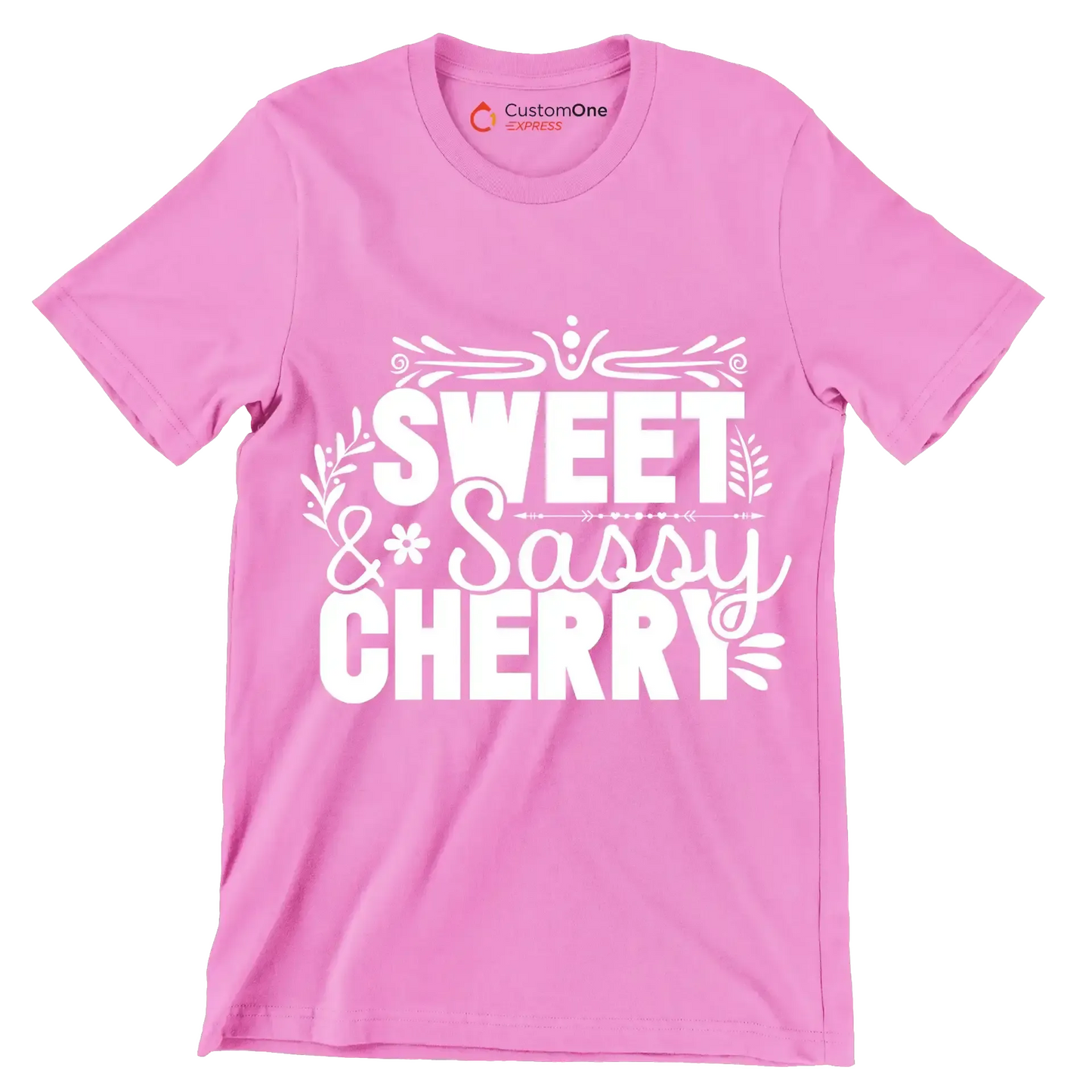 Sweet & sassy cherry - Sarcasm Themed T-Shirt-Pink-S-Custom One Express