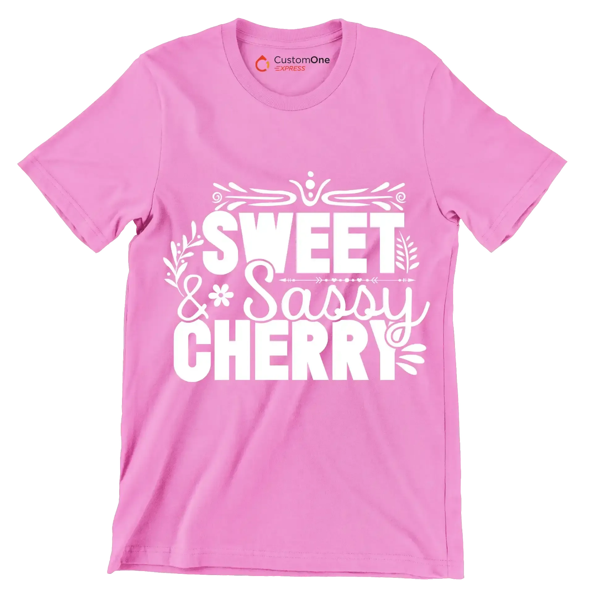 Sweet & sassy cherry - Sarcasm Themed T-Shirt-Pink-S-Custom One Express