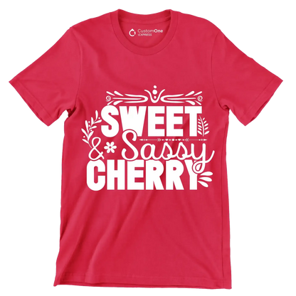 Sweet & sassy cherry - Sarcasm Themed T-Shirt-Red-S-Custom One Express