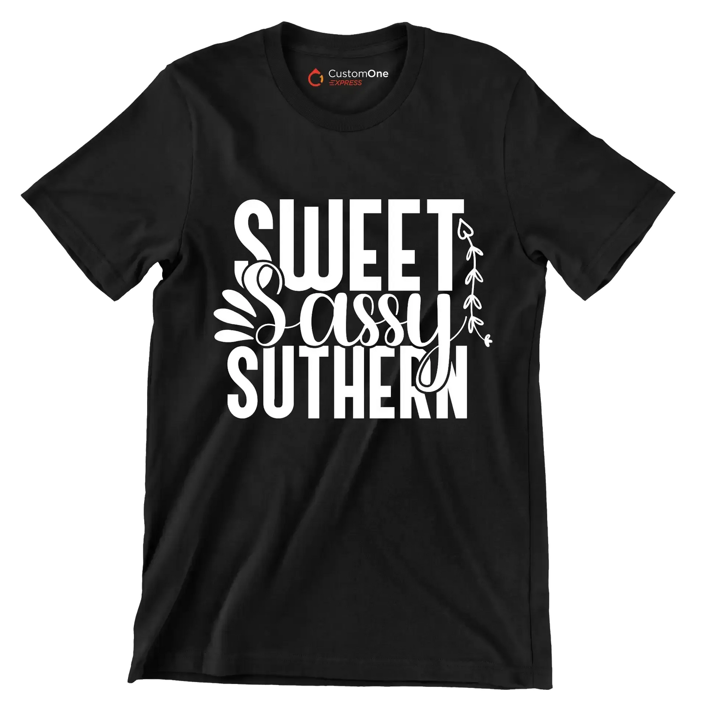 Sweet sassy southern - Sarcasm Themed T-Shirt-Black-S-Custom One Express