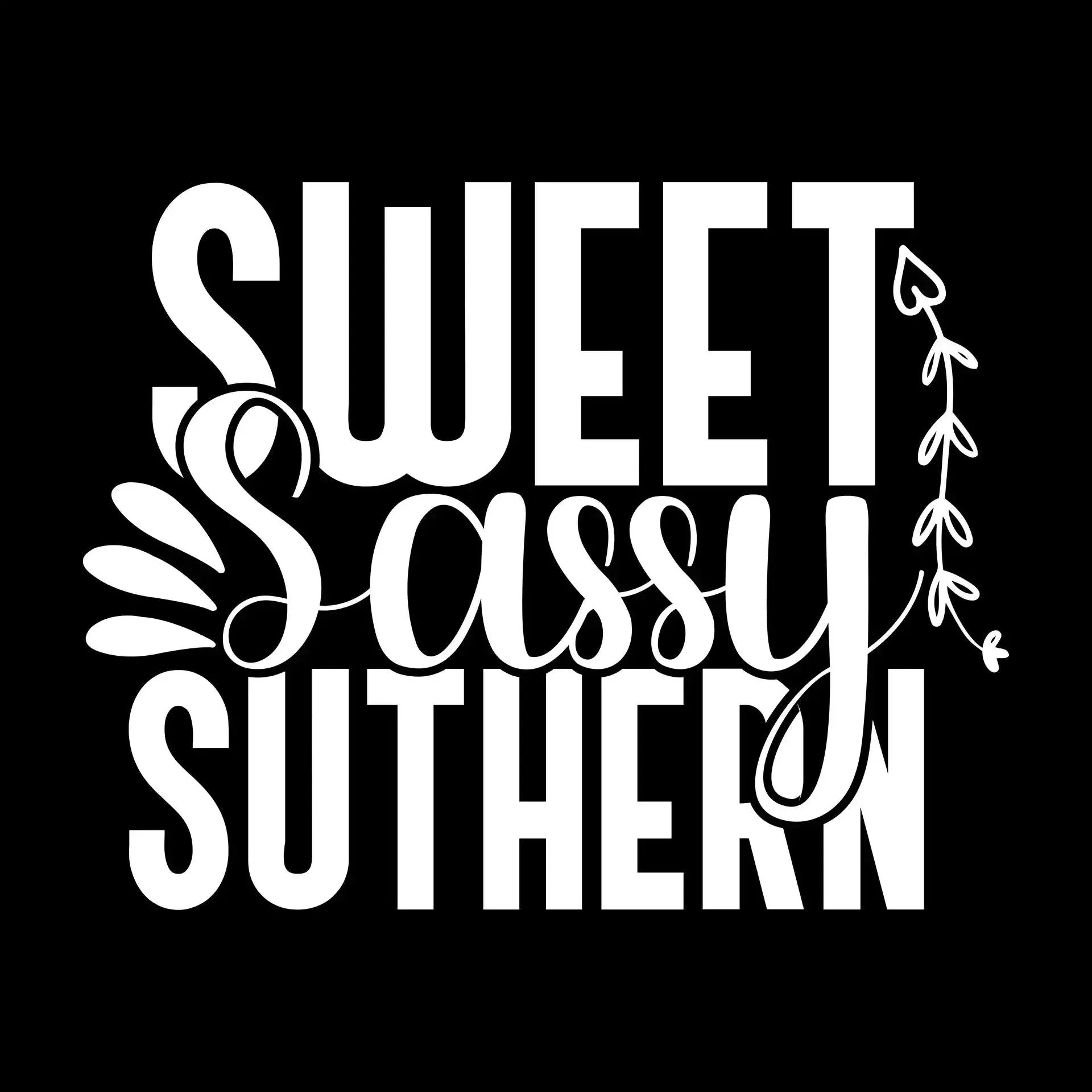 Sweet sassy southern - Sarcasm Themed T-Shirt-Black-S-Custom One Express