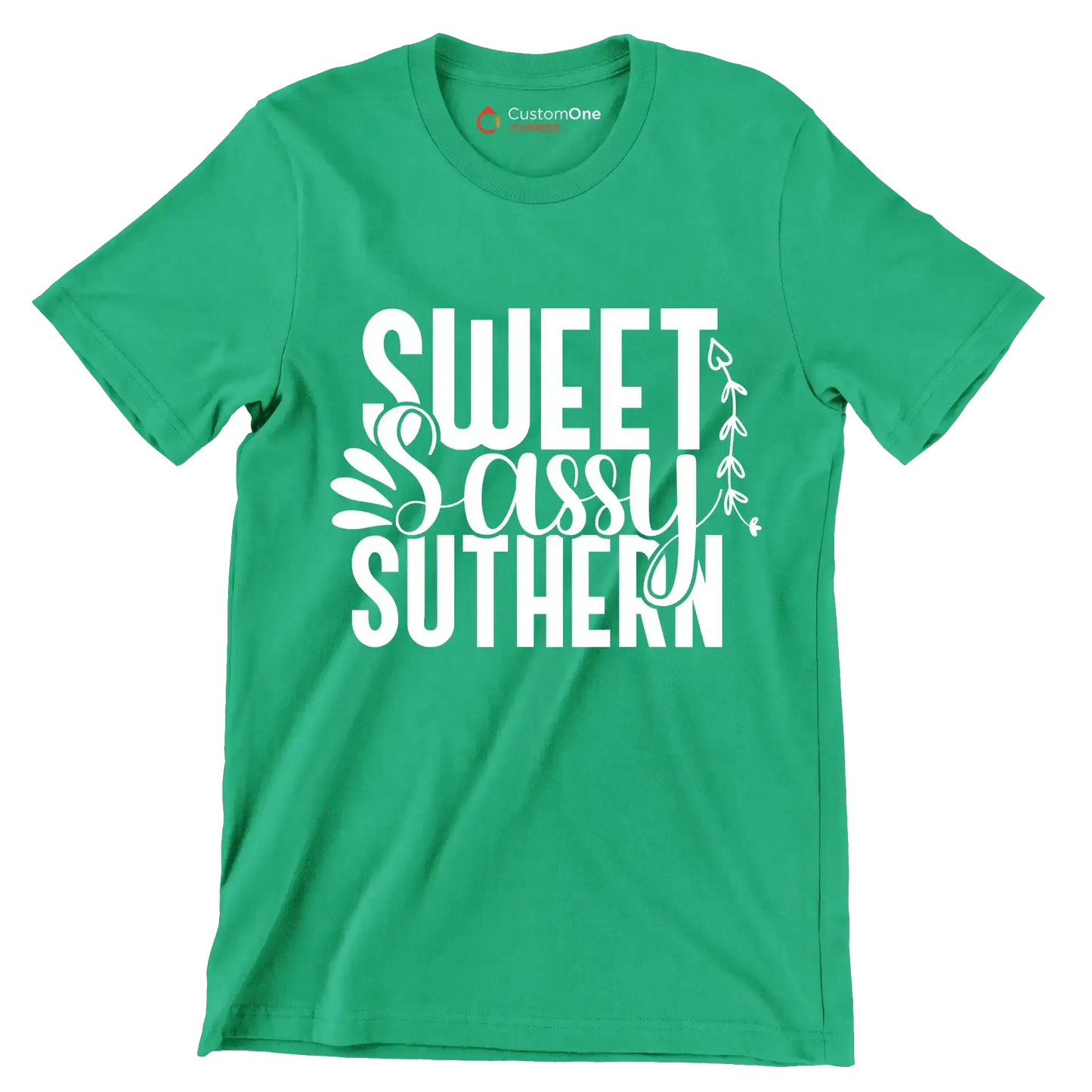 Sweet sassy southern - Sarcasm Themed T-Shirt-Green-S-Custom One Express