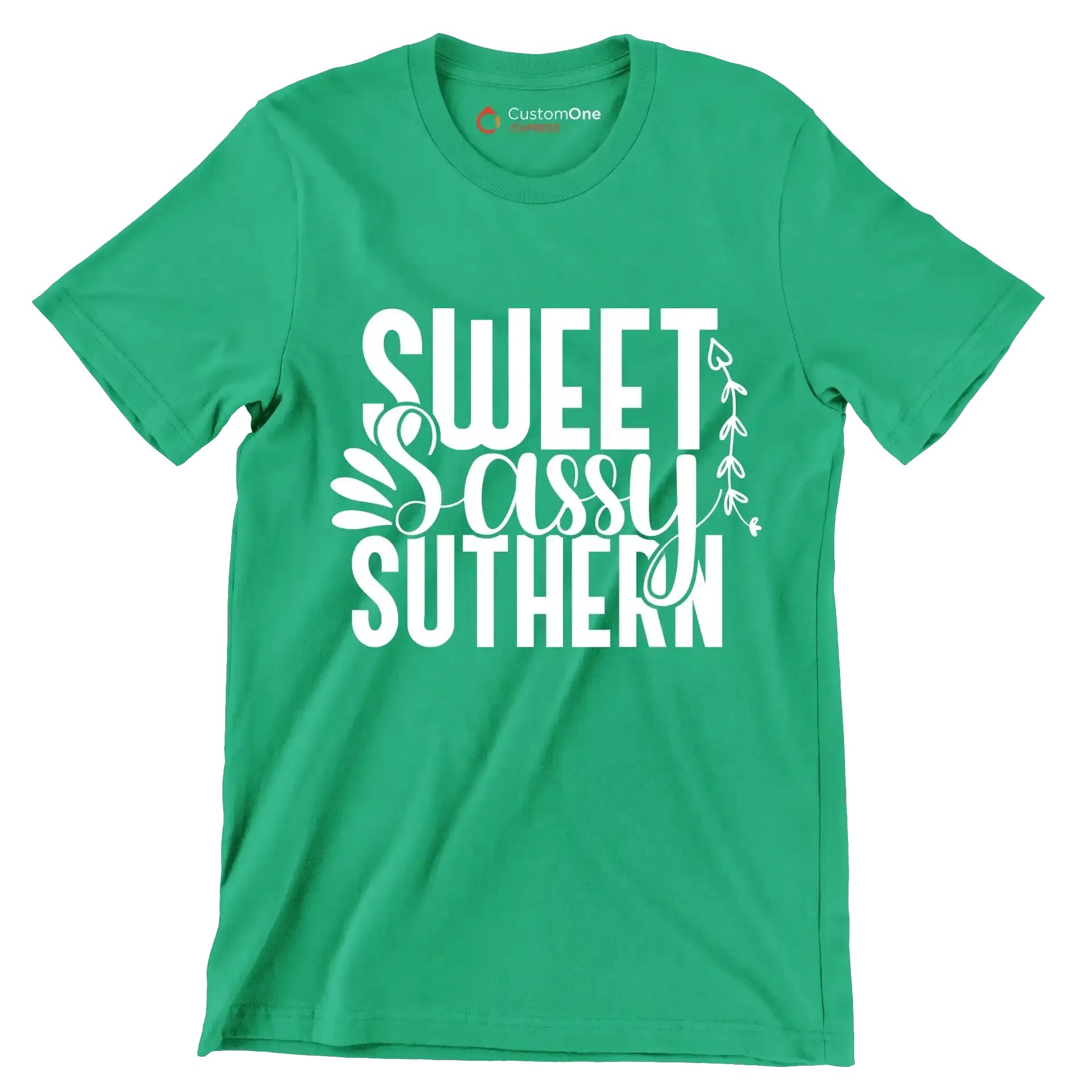 Sweet sassy southern - Sarcasm Themed T-Shirt-Green-S-Custom One Express