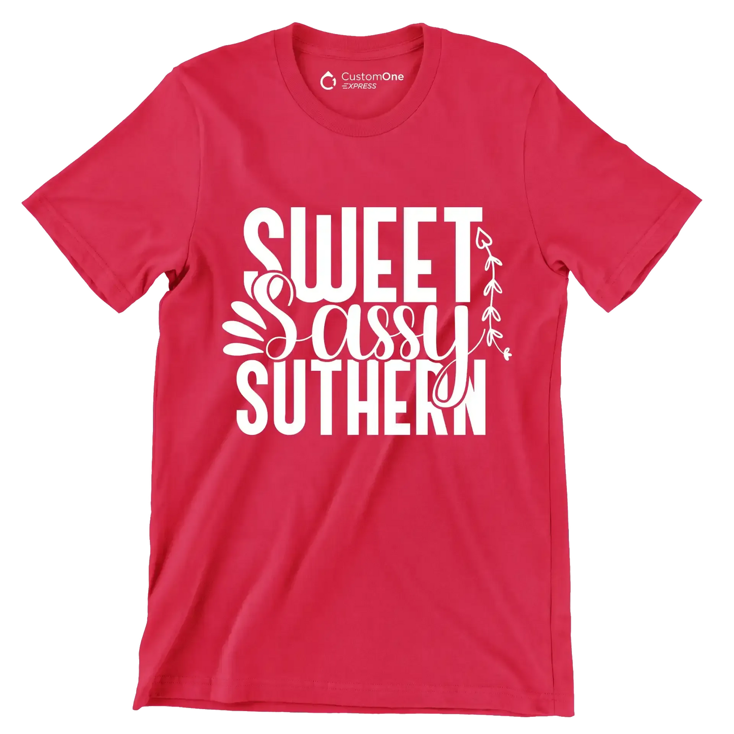 Sweet sassy southern - Sarcasm Themed T-Shirt-Red-S-Custom One Express