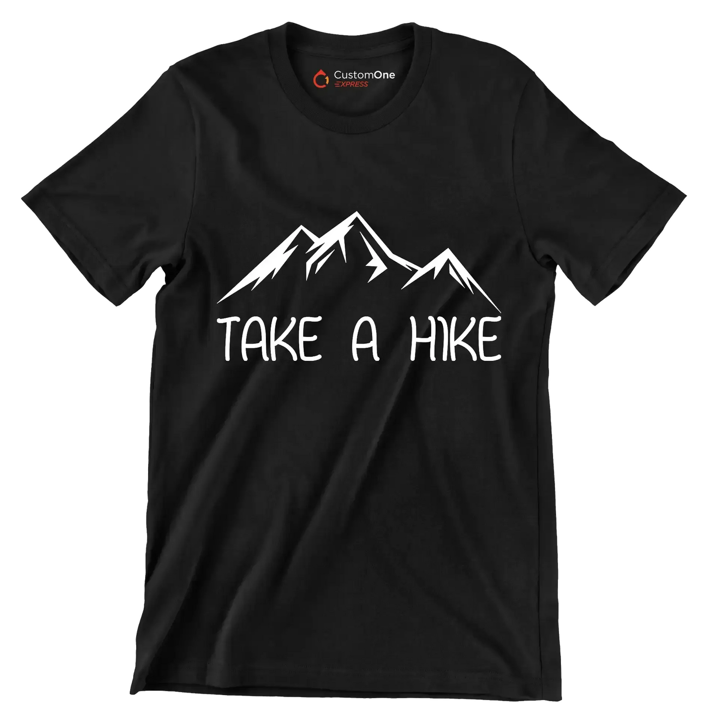 TAKE A HIKE - Hiking Themed T-Shirt-Black-S-Custom One Express