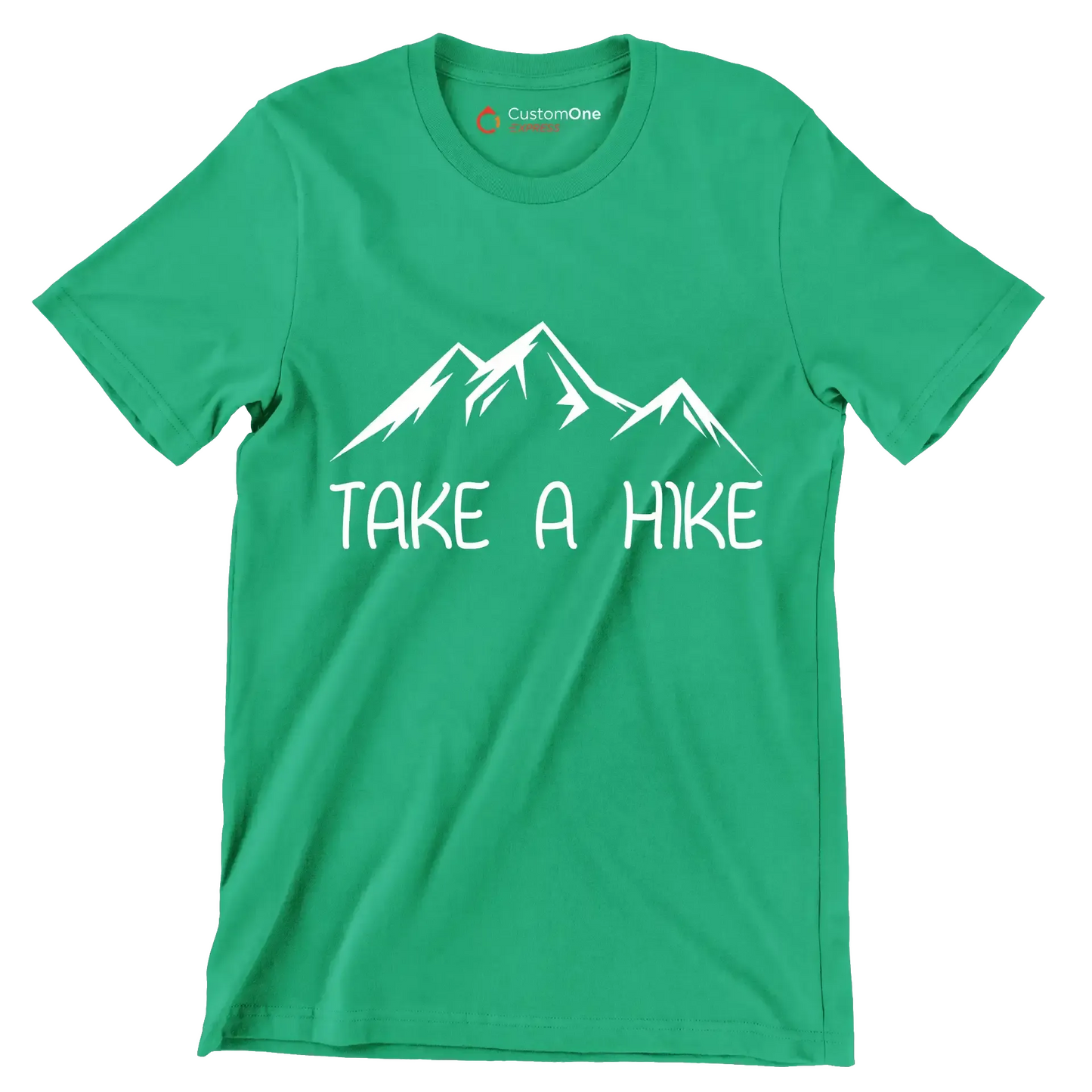 TAKE A HIKE - Hiking Themed T-Shirt-Green-S-Custom One Express