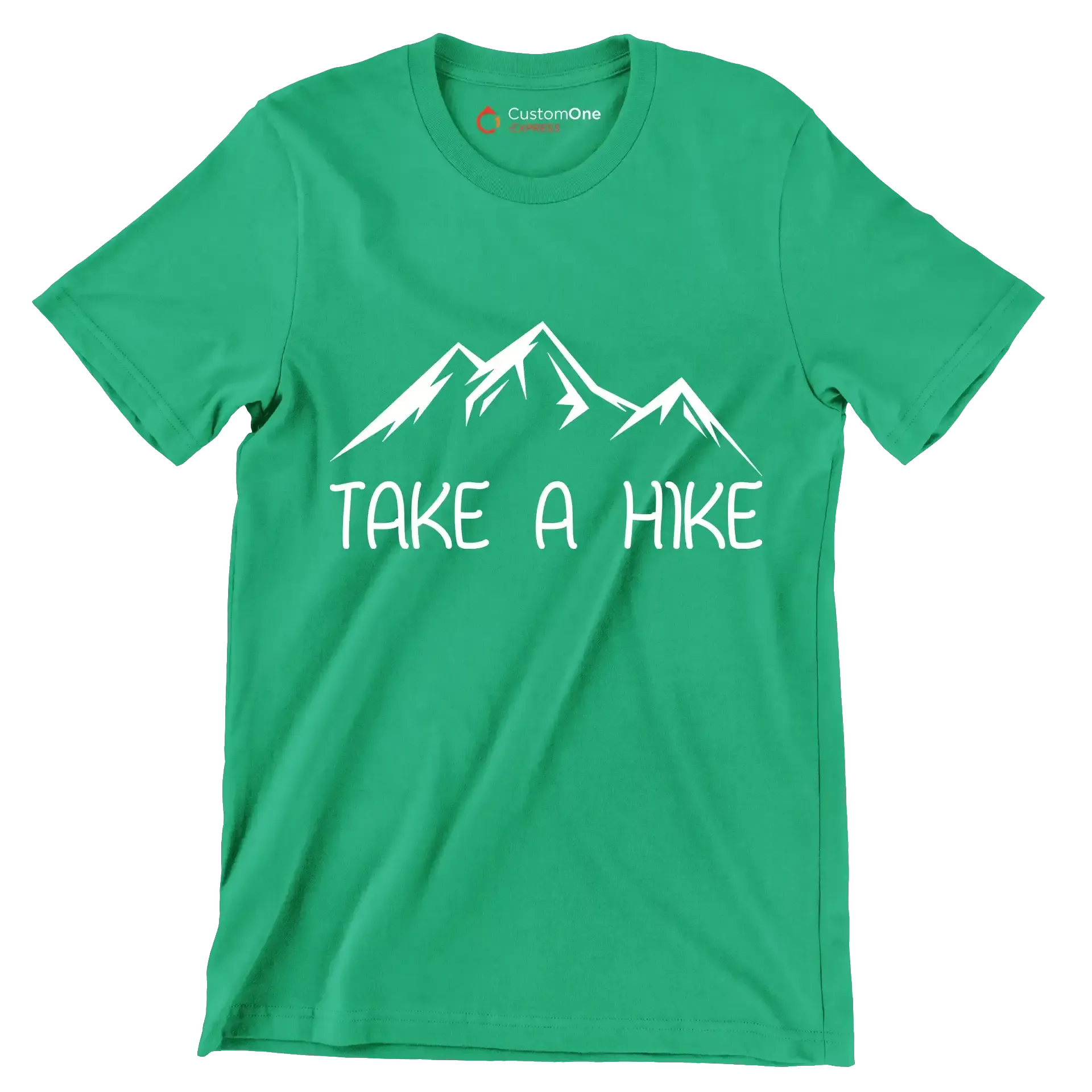 TAKE A HIKE - Hiking Themed T-Shirt-Green-S-Custom One Express