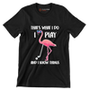 THAT'S WHAT I DO I PLAY AND I KNOW THINGS - Golf Themed T-Shirt-Black-S-Custom One Express