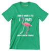 THAT'S WHAT I DO I PLAY AND I KNOW THINGS - Golf Themed T-Shirt-Green-S-Custom One Express