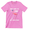 THAT'S WHAT I DO I PLAY AND I KNOW THINGS - Golf Themed T-Shirt-Pink-S-Custom One Express