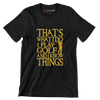 THAT'S WHAT I DO I PLAY GOLF AND I KNOW THINGS - Golf Themed T-Shirt-Black-S-Custom One Express