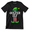 THE GOLFER ELF - Golf Themed T-Shirt-Black-S-Custom One Express