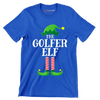 THE GOLFER ELF - Golf Themed T-Shirt-Blue-S-Custom One Express