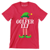 THE GOLFER ELF - Golf Themed T-Shirt-Red-S-Custom One Express