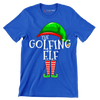 THE GOLFING ELF - Golf Themed T-Shirt-Blue-S-Custom One Express