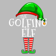 THE GOLFING ELF - Golf Themed T-Shirt-Black-S-Custom One Express