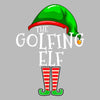 THE GOLFING ELF - Golf Themed T-Shirt-Black-S-Custom One Express